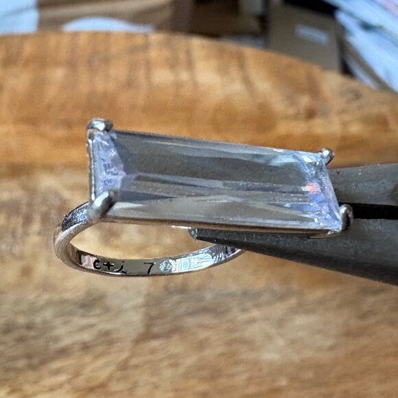 Clear CZ Baguette Ring by Chloe & Isabel, SIZE 6 3/4 - Picture 10 of 12